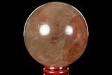 Polished Hematoid (Harlequin) Quartz Sphere - Madagascar #117276-1